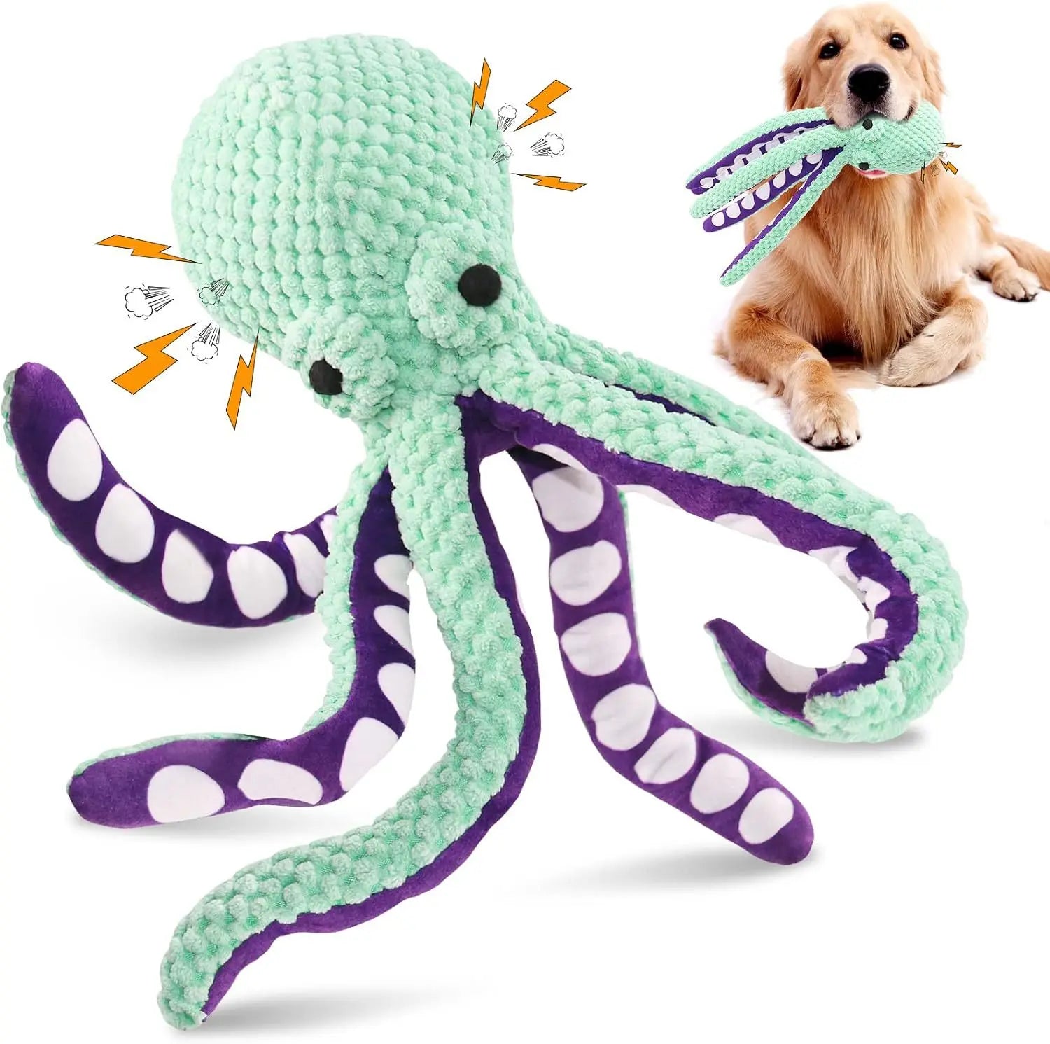 Large Squeaky Pet Dog Toy-Plush Dog Toys with Soft Fabric for Small Medium Large Dogs Daily Companionship, Training Reward Gift