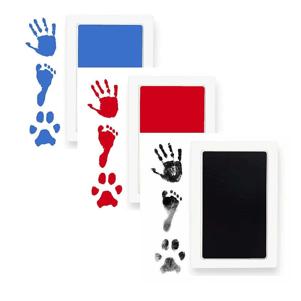 4 Pack Baby Footprint Kit & Dog Paw Print Kit,Inkless Hand and Footprint Kit for Newborns,Safe Non-Toxic Clean-Touch Ink Pad