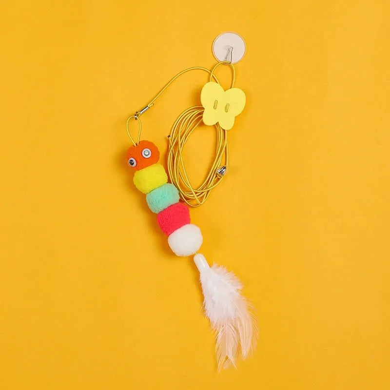 Interactive Cat Toy Hanging Simulation Cat Toy Funny Self-Hey Interactive Toy for Kitten Playing Teaser Wand Toy Cat Supplies