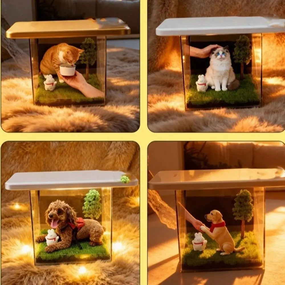 Acrylic Pet Holographic Projection Digital House Pet Souvenirs 3D Pet Souvenir Projection Pet Projection Souvenir Tool
