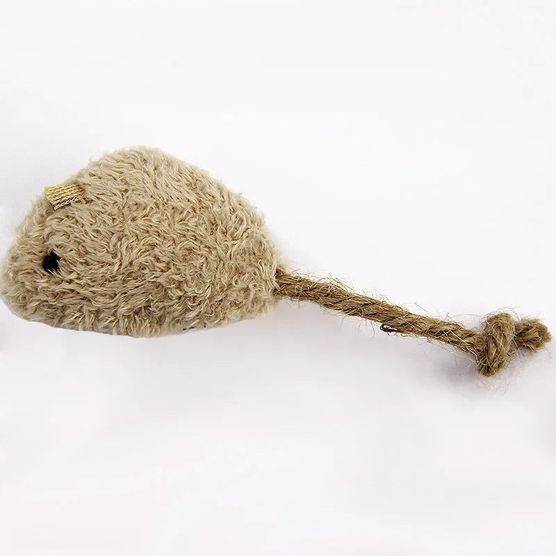3PCS Plush Simulation Mouse Cat Toy Bite Resistance Plush Mouse Cat Scratch Mouse Toy Palying Toy for Cat Kitten