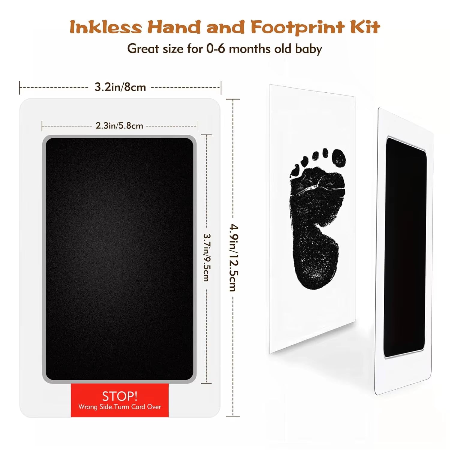 4 Pack Baby Footprint Kit & Dog Paw Print Kit,Inkless Hand and Footprint Kit for Newborns,Safe Non-Toxic Clean-Touch Ink Pad