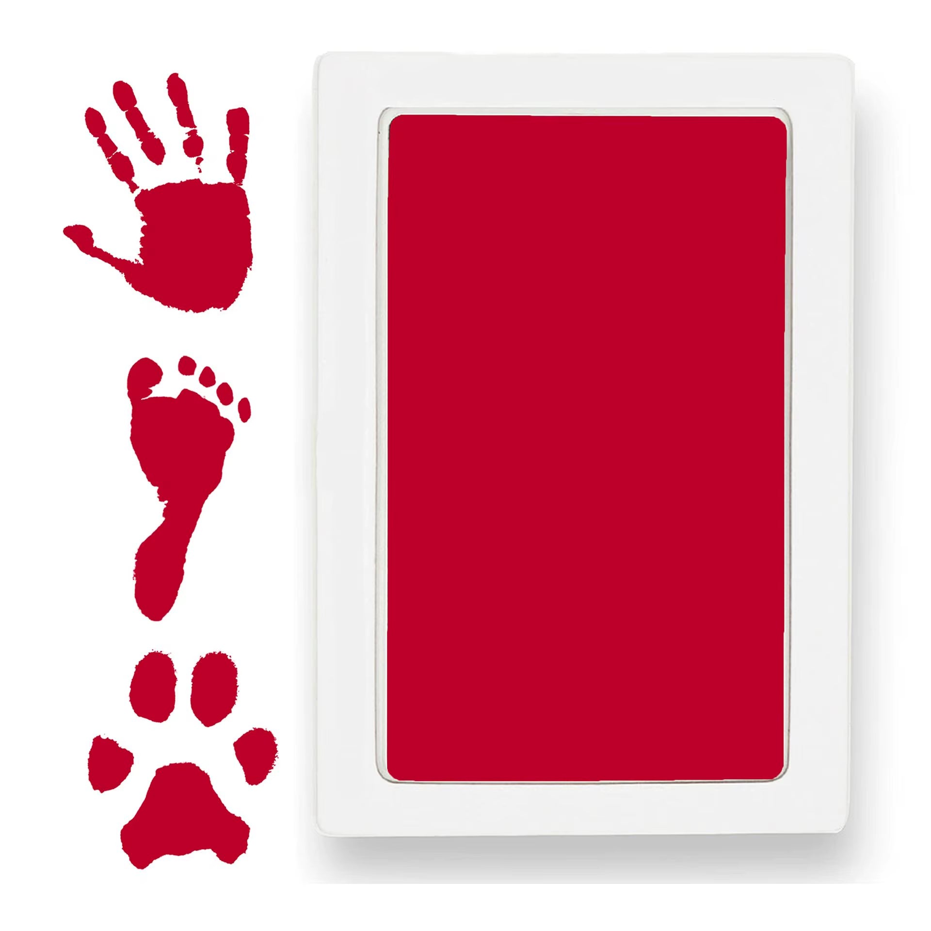 4 Pack Baby Footprint Kit & Dog Paw Print Kit,Inkless Hand and Footprint Kit for Newborns,Safe Non-Toxic Clean-Touch Ink Pad