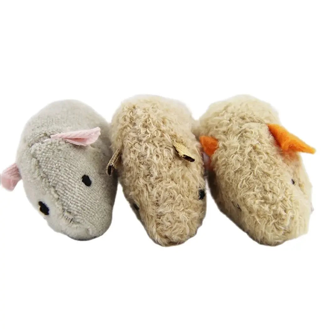 3PCS Plush Simulation Mouse Cat Toy Bite Resistance Plush Mouse Cat Scratch Mouse Toy Palying Toy for Cat Kitten