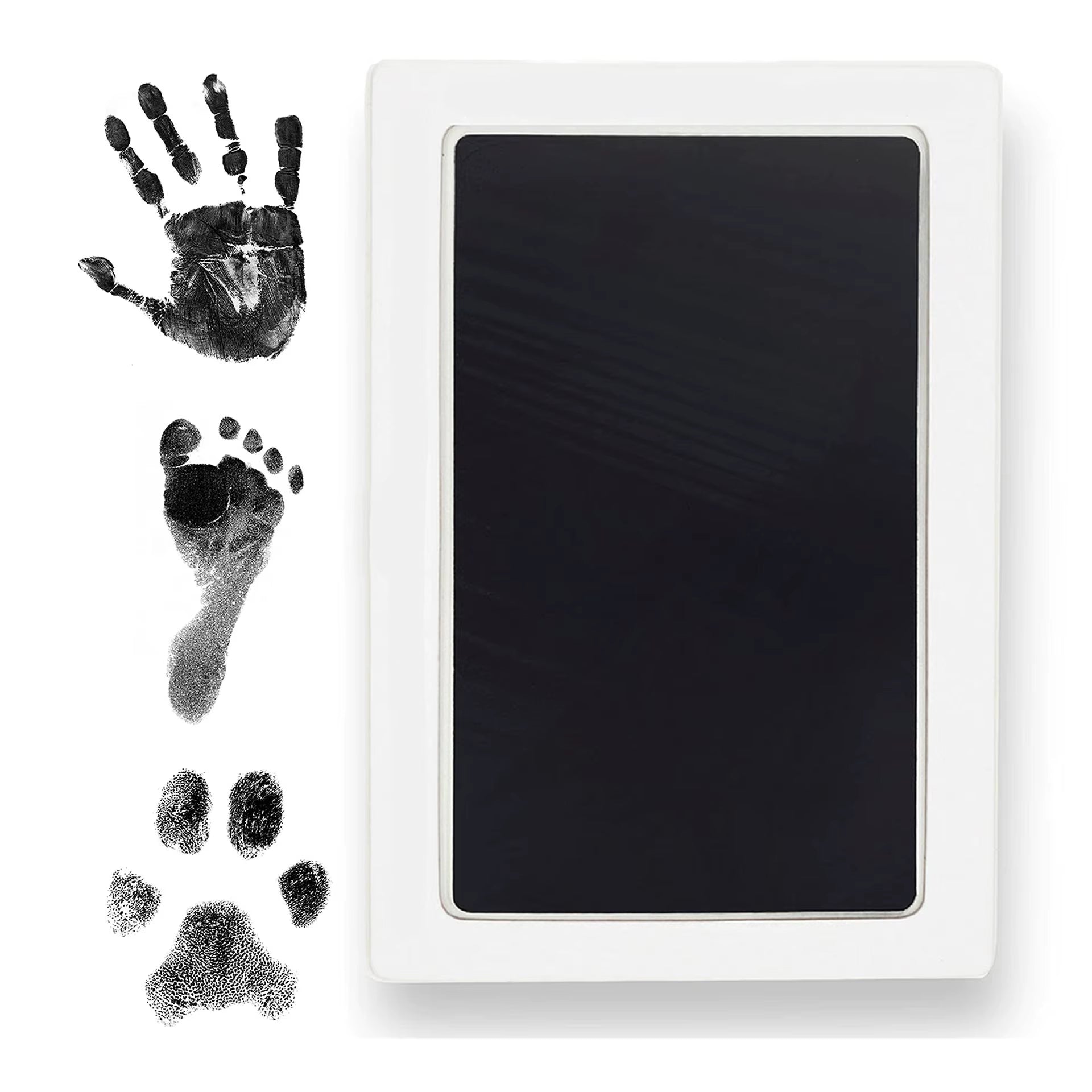 4 Pack Baby Footprint Kit & Dog Paw Print Kit,Inkless Hand and Footprint Kit for Newborns,Safe Non-Toxic Clean-Touch Ink Pad